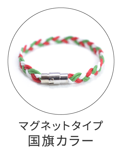 ブレスレット＆アンクレット　マグネットタイプ　国旗カラー
